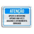Placa de Metal aperte o interfone 30cmx20cm Placa de Metal aperte o interfone 30cmx20cm