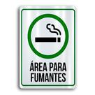Placa de Metal Area para fumantes 20cmx30cm