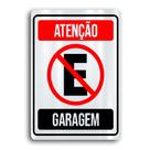 Placa de Metal Atencao garagem 20cmx30cm