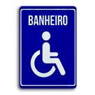 Placa de Metal Banheiro 20cmx30cm