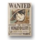 Placa de metal Decoração Cartaz de Procurado Luffy One Piece