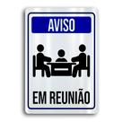 Placa de Metal em reuniao 20cmx30cm