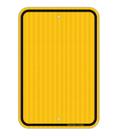 Placa de metal escrita em branco Faittoo 18x12cm em alumínio amarelo