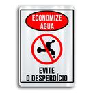 Placa de Metal evite desperdicio 20cmx30cm