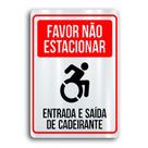 Placa de Metal favor nao estacionar 20cmx30cm