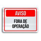 Placa de Metal fora de operacao 30cmx20cm