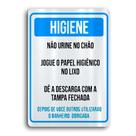Placa de Metal Higiene nao urine no chao 20cmx30cm