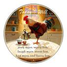 Placa de Metal KIYOYO Galo Decoração de Cozinha 30x30 cm