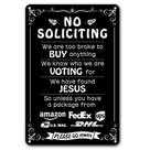 Placa de Metal 'Não Perturbe' Bestylez 20x30 cm Engraçada Jesus