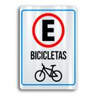 Placa de Metal permitido bicicletas 20cmx30cm