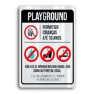 Placa de Metal Playground 20cmx30cm