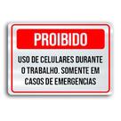 Placa de Metal proibido celular 30cmx20cm