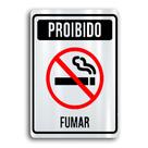 Placa de Metal Proibido fumar 20cmx30cm