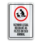 Placa de Metal recolha as fezes 20cmx30cm