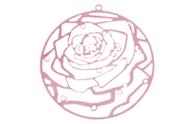 Placa de metal rosa para decorar rose