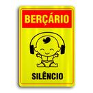 Placa de Metal Silencio 20cmx30cm