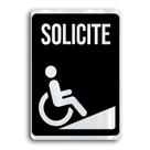 Placa de Metal solicite 20cmx30cm