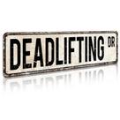 Placa de metal SOYAVE Deadlifting Levantamento de peso e levantamento de peso 10x40cm