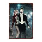 Placa de metal Suicide Squad Joker Harley Quinn Retro 20x30cm