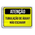 Placa de Metal tubulacao de agua 30cmx20cm