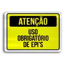 Placa de Metal uso de epis 30cmx20cm