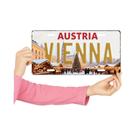 Placa De Metal Vintage Com Paisagem Urbana De Viena, Decoração De Natal Retrô 2D Plana, Furos
