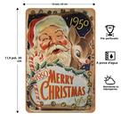 Placa De Metal Vintage Do Papai Noel, 11,9x7,9 Polegadas, Placa Decorativa Para Festa Festiva De