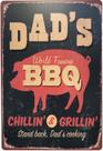 Placa de Metal Vintage SUDAGEN Dad's BBQ 30x20 cm Placa de Metal Vintage SUDAGEN Dad's BBQ 30x20 cm
