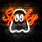 Placa de néon Baquler Halloween Ghost acrílico LED 30x21cm