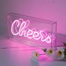Placa de néon decorativa Heliwey Cheers 30x15x4 cm USB LED