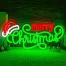 Placa de Neon Feliz Natal Lulkod - Decoração de Parede Placa de Neon Feliz Natal Lulkod - Decoração de Parede
