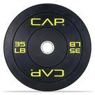Placa de pára-choque olímpica CAP Barbell Budget 35 kg preta única