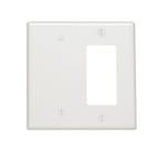Placa de Pared Leviton 80608-W Termoestable Blanca para 2 Puertas Placa de Pared Leviton 80608-W Termoestable Blanca para 2 Puertas