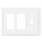 Placa de pared moderna Henne Bery de aleación de zinc blanca 12x17 cm