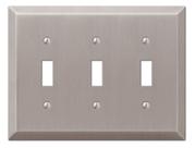 Placa de parede AMERELLE 163TTTBN Triple Toggle Steel Brushed Nickel
