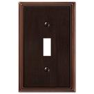 Placa de parede Amerelle 77TDB 1 Toggle Cast Metal Aged Bronze Placa de parede Amerelle 77TDB 1 Toggle Cast Metal Aged Bronze