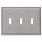Placa de parede Amerelle 77TTTBN Metro Line 3 Toggle Cast Metal