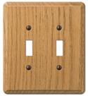 Placa de parede AMERELLE 901TTL 2-Toggle Light Oak Wood