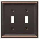 Placa de parede Amerelle Chelsea 2 Toggle Aged Bronze Steel