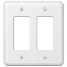 Placa de parede AMERELLE Devon Double Rocker Steel White