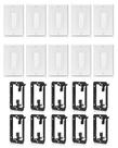 Placa de parede ANONION, pacote com 10 escovas individuais com suporte de montagem Placa de parede ANONION, pacote com 10 escovas individuais com suporte de montagem