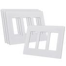 Placa de parede CML Hardware 3-Gang 12x17 cm, resistente a impactos, branca