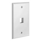 Placa de parede Cmple 1 Port Keystone White para Keystone Jack Placa de parede Cmple 1 Port Keystone White para Keystone Jack