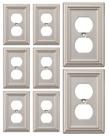 Placa de parede DEWENWILS Duplex Metal Outlet Cover, pacote com 8 unidades de níquel
