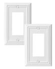 Placa de parede DEWENWILS Metal Decorator branca 12,5 x 8 cm, pacote com 2