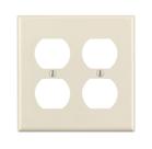Placa de parede duplex Leviton 2-Gang Thermoset Light Almond