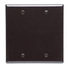 Placa de parede em branco Leviton 2-Gang Thermoset Brown 85025