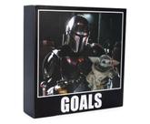 Placa de parede em caixa Silver Buffalo Star Wars the Mandalorian