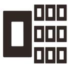Placa de parede ENERLITES 1-Gang Brown Gloss Policarbonate 12,4x7,9cm