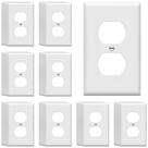 Placa de Parede ENERLITES 1 Módulo 11x7 cm Branco Brilhante Pacote com 40 Placa de Parede ENERLITES 1 Módulo 11x7 cm Branco Brilhante Pacote com 40
